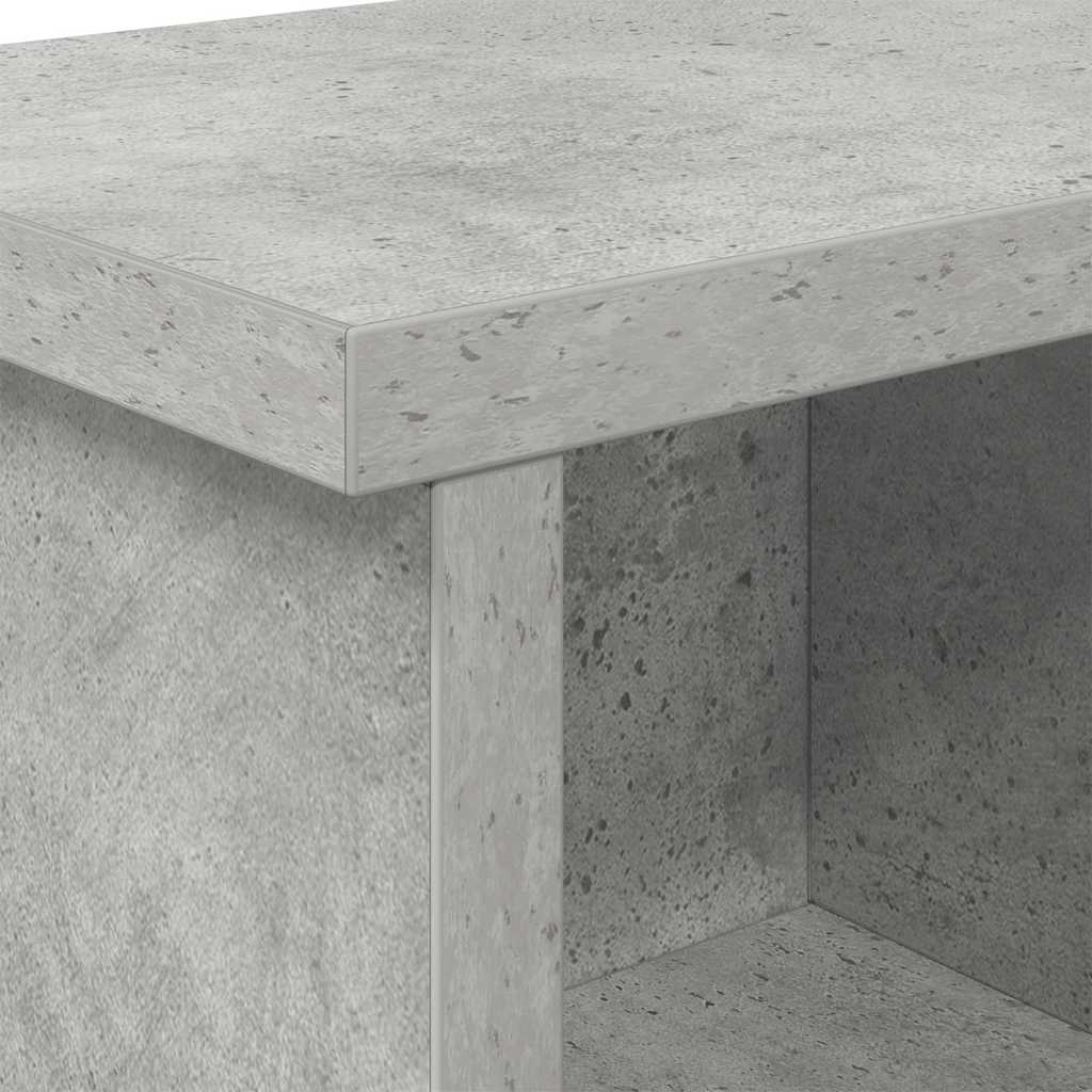 Porte-manteau mural avec étagère Gris béton 50 x 16 x 26 cm