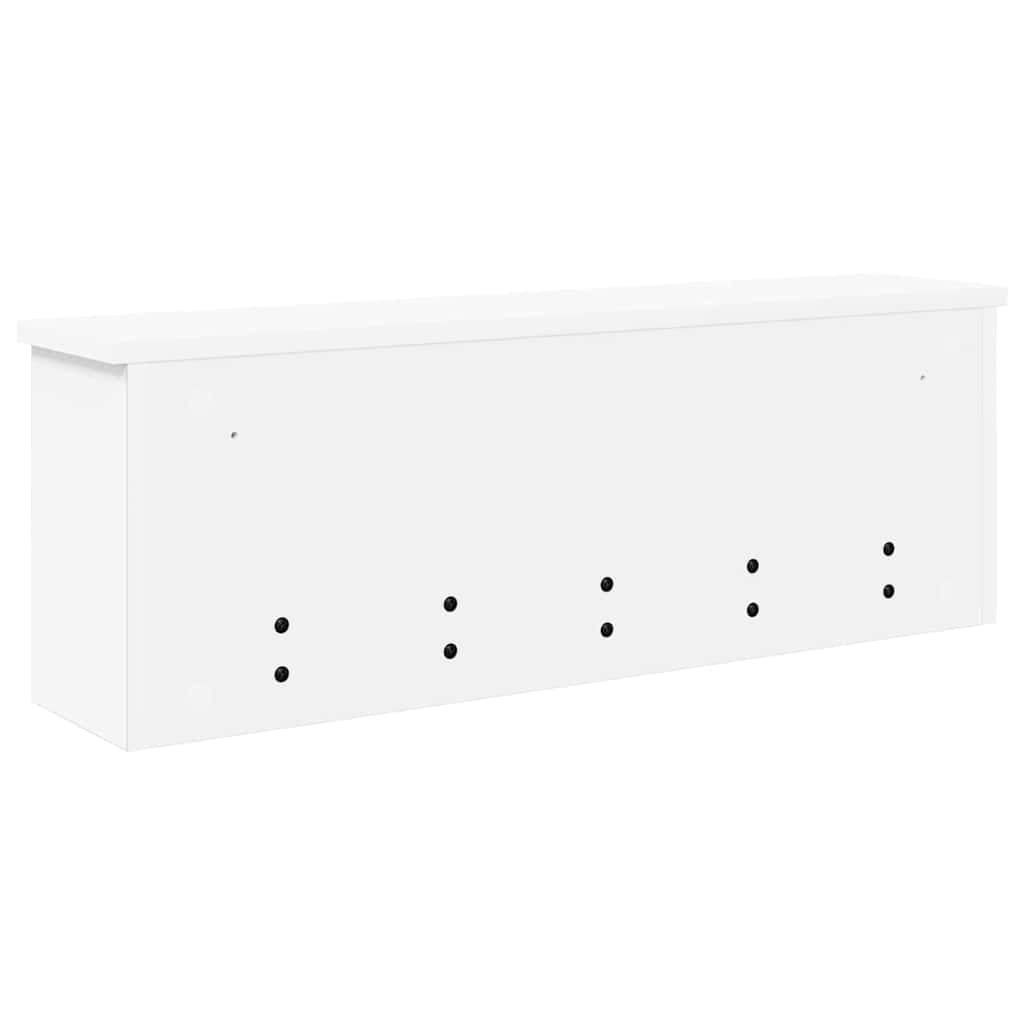 Porte-manteau mural Blanc 75 x 16 x 26 cm Bois d'ingénierie