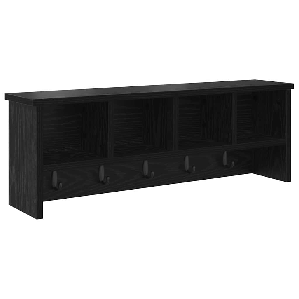 Porte-manteau mural avec étagère Chêne noir 75 x 16 x 26 cm - XIOS