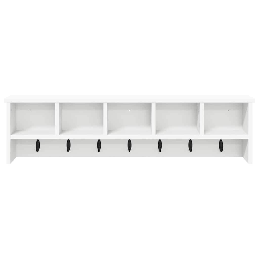 Porte-manteau mural Blanc 100 x 16 x 26 cm Bois d'ingénierie