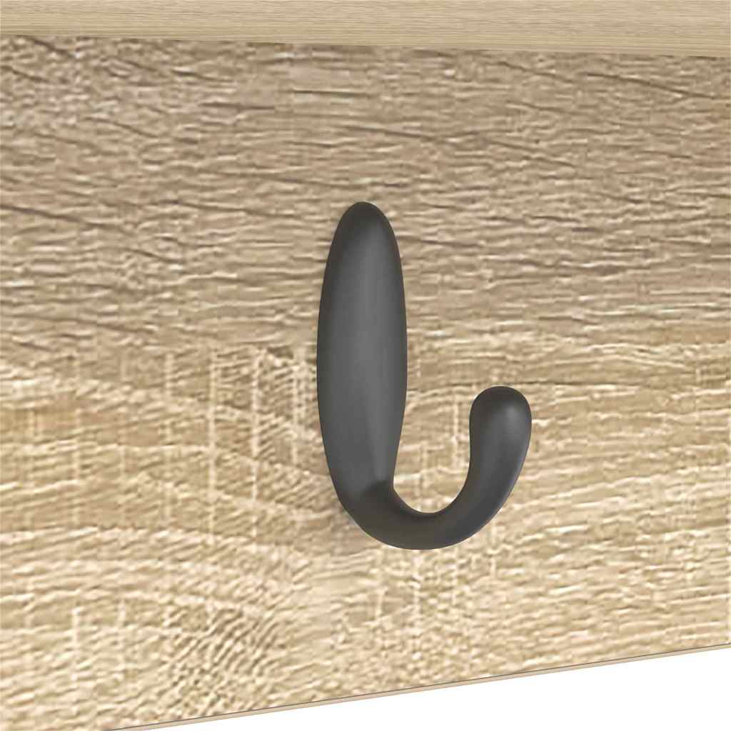 Porte-manteau mural avec étagère Chêne Sonoma 100 x 16 x 26 cm