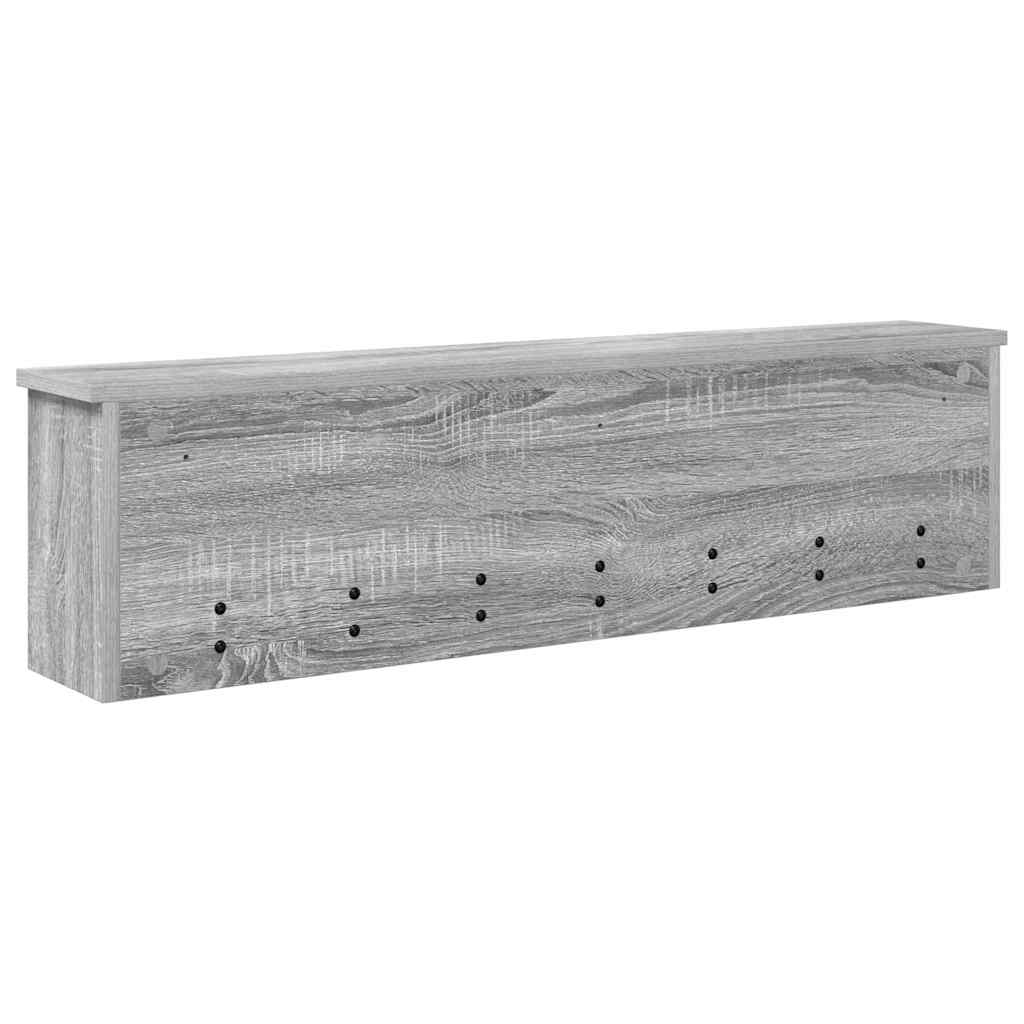 Porte-manteau mural avec étagère Sonoma gris 100 x 16 x 26 cm