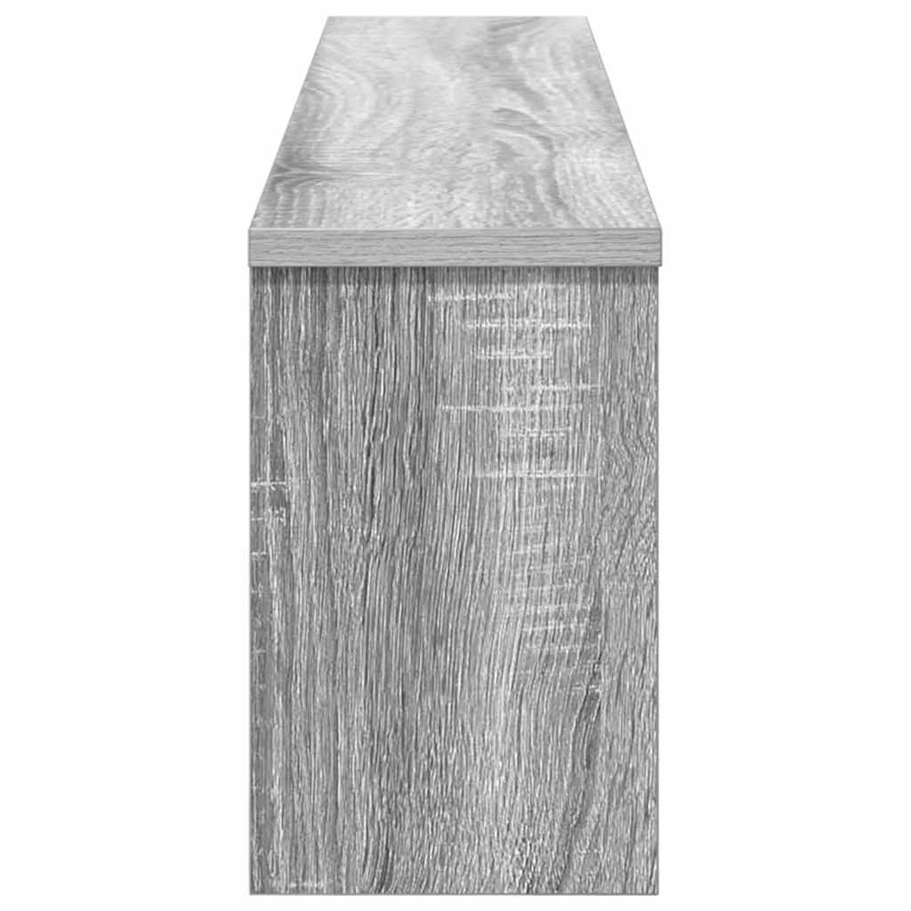 Porte-manteau mural avec étagère Sonoma gris 100 x 16 x 26 cm