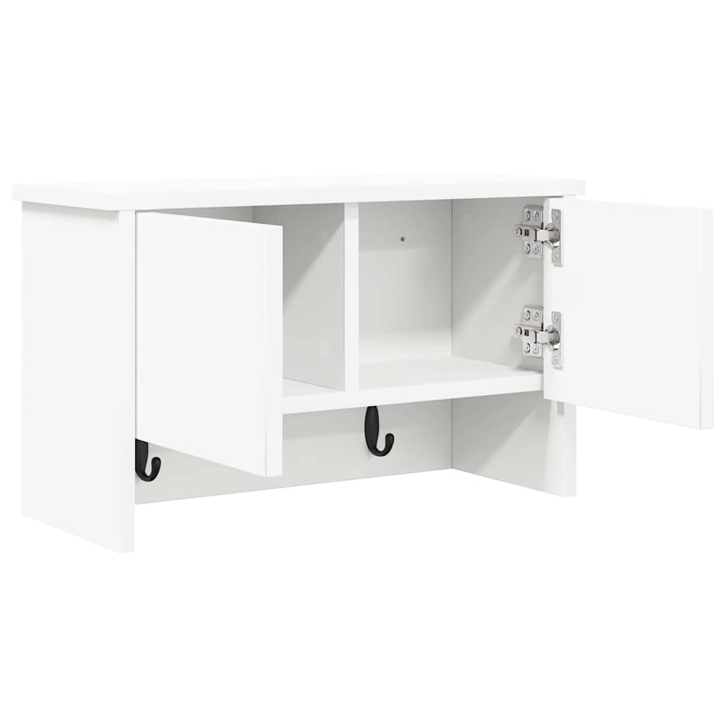 Porte-manteau mural Blanc 50 x 20 x 30 cm Bois d'ingénierie