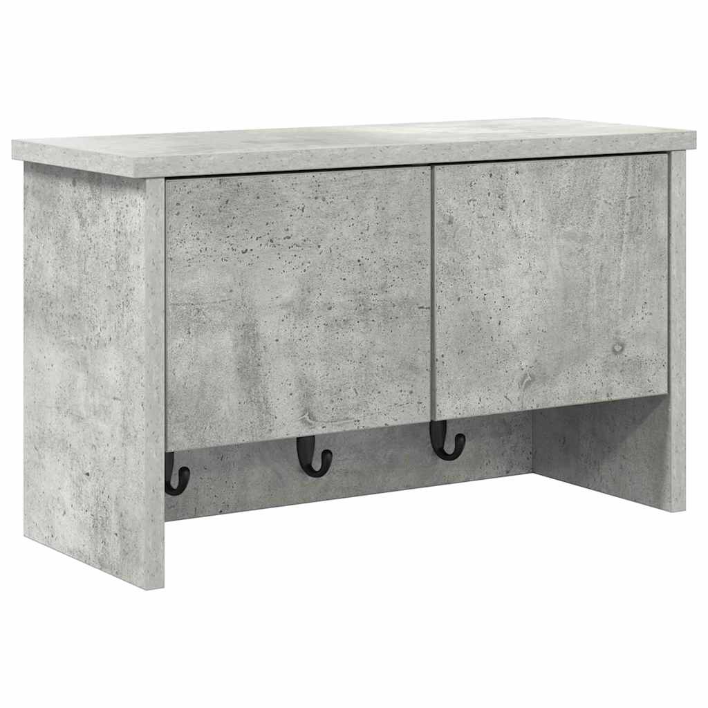 Porte-manteau mural avec étagère Gris béton 50 x 20 x 30 cm - XIOS