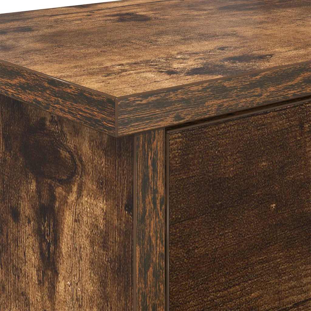 Porte-manteau mural avec étagère Chêne fumé 50 x 20 x 30 cm - XIOS