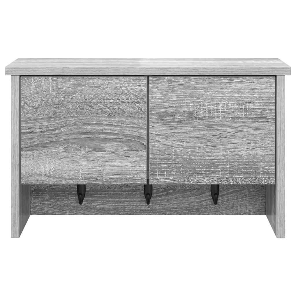 Porte-manteau mural avec étagère Sonoma gris 50 x 20 x 30 cm - XIOS