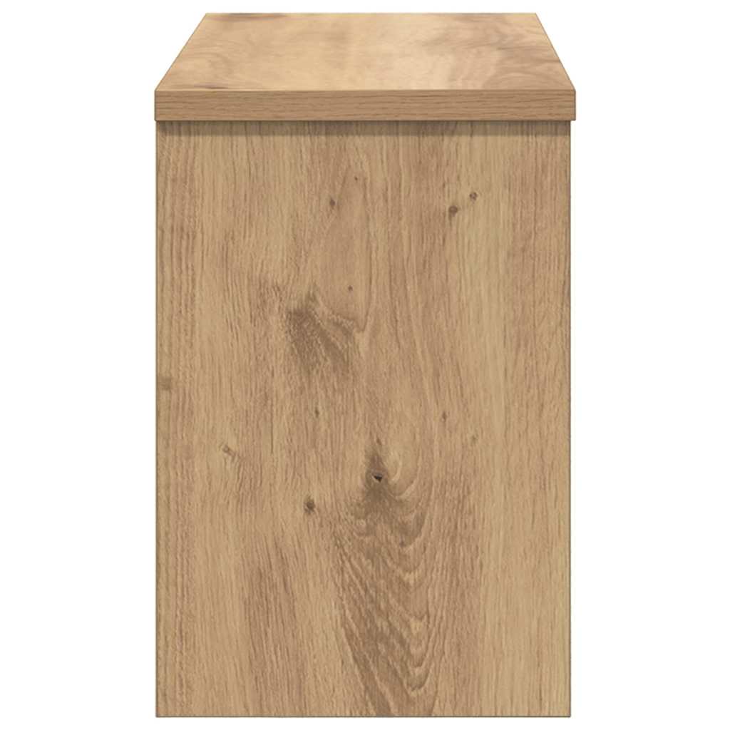 Porte-manteau mural avec porte chêne artisanal 50 x 20 x 30 cm - XIOS