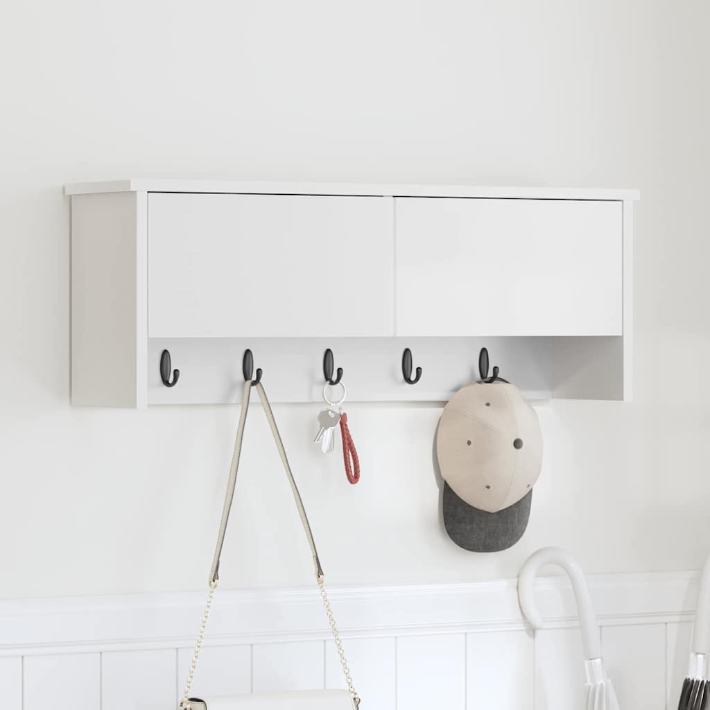 Porte-manteau mural Blanc 80 x 20 x 30 cm Bois d'ingénierie - XIOS