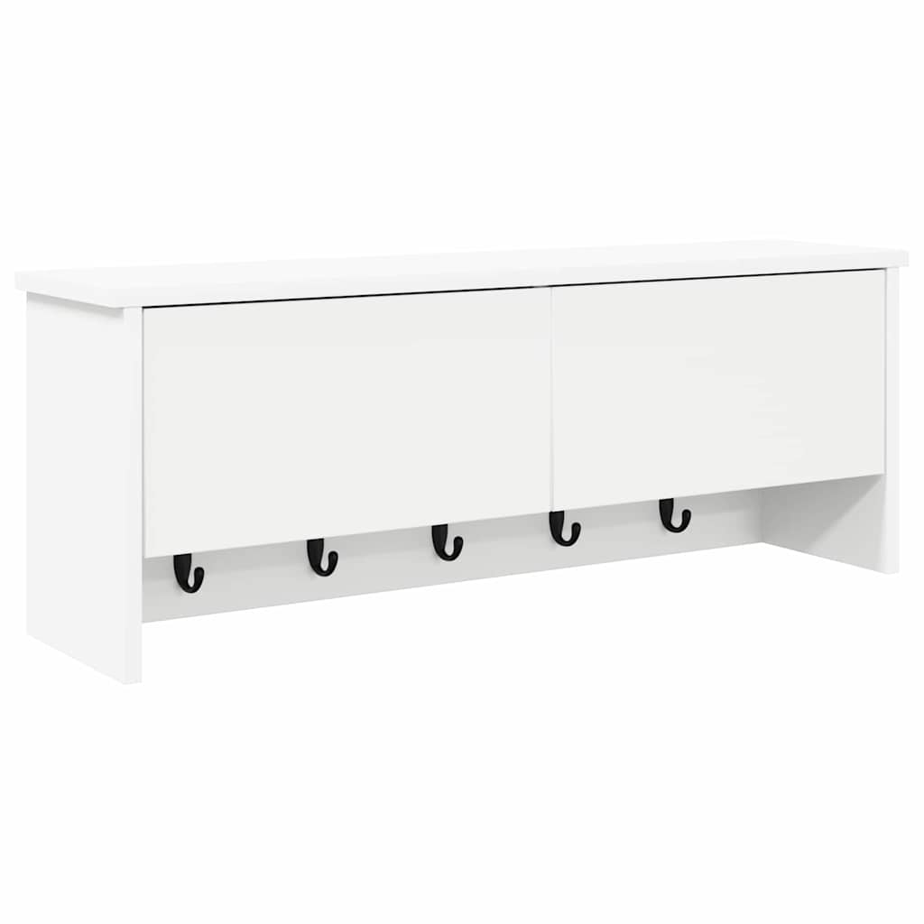 Porte-manteau mural Blanc 80 x 20 x 30 cm Bois d'ingénierie
