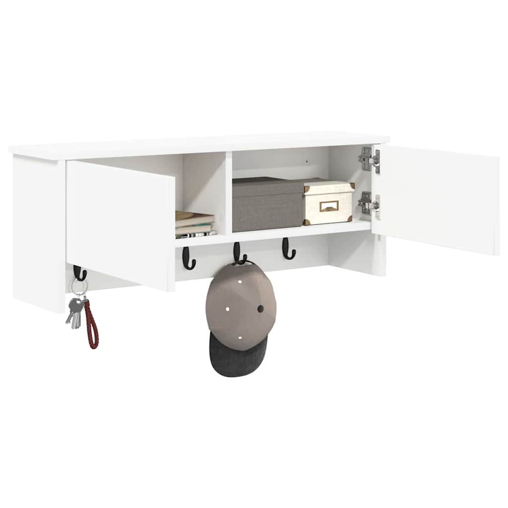 Porte-manteau mural Blanc 80 x 20 x 30 cm Bois d'ingénierie
