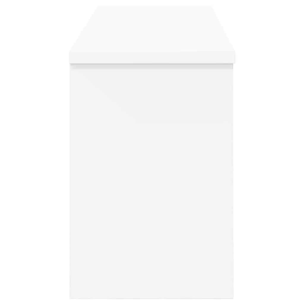 Porte-manteau mural Blanc 80 x 20 x 30 cm Bois d'ingénierie