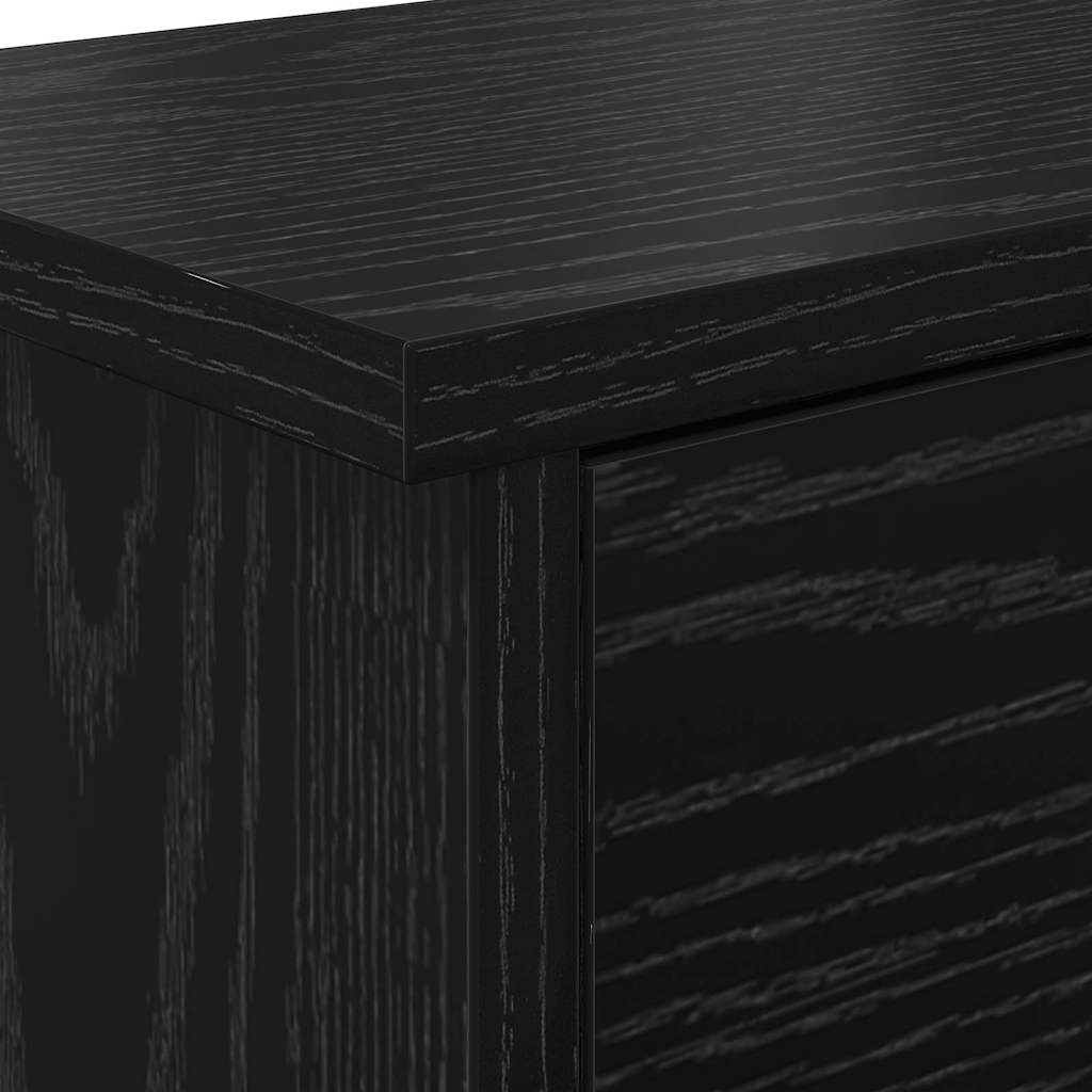 Porte-manteau mural avec étagère Chêne noir 80 x 20 x 30 cm