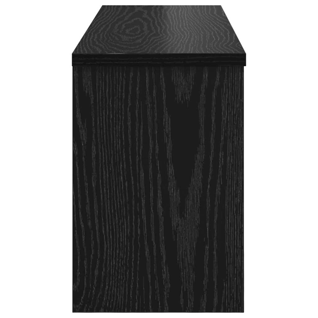Porte-manteau mural avec étagère Chêne noir 80 x 20 x 30 cm