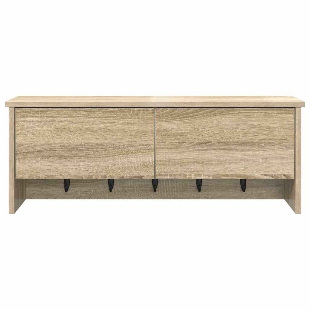 Porte-manteau mural avec étagère Chêne sonoma 80 x 20 x 30 cm - XIOS