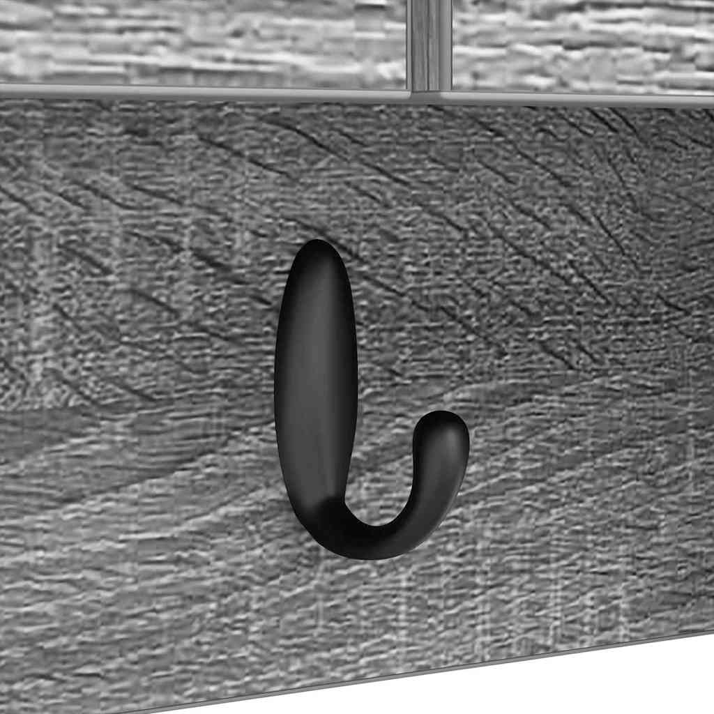 Porte-manteau mural avec étagère Sonoma gris 80 x 20 x 30 cm - XIOS