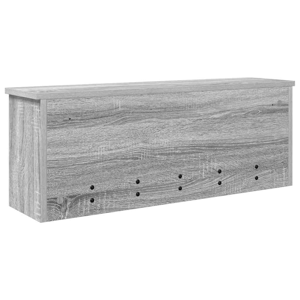 Porte-manteau mural avec étagère Sonoma gris 80 x 20 x 30 cm - XIOS