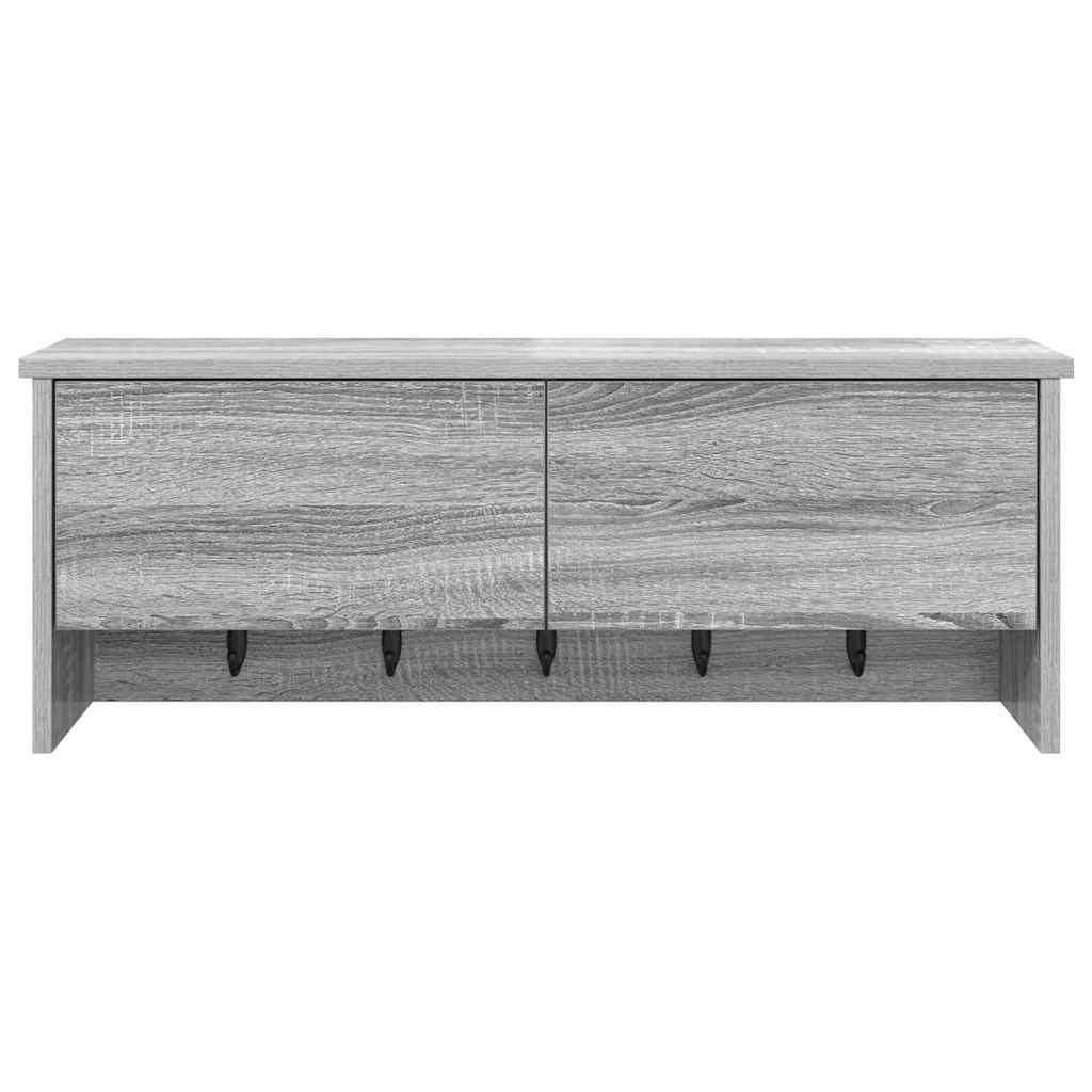 Porte-manteau mural avec étagère Sonoma gris 80 x 20 x 30 cm - XIOS