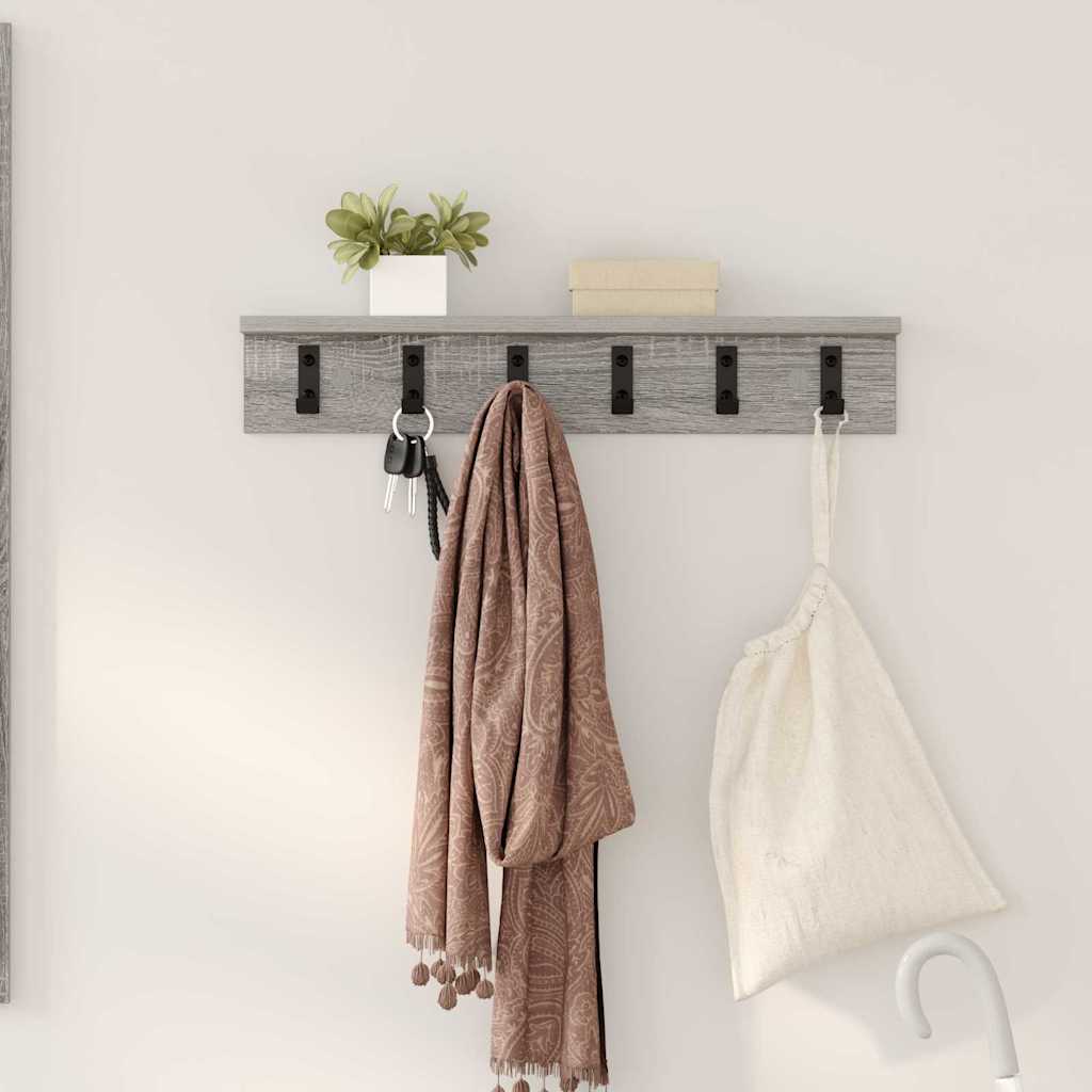 Porte-manteau mural Sonoma gris 60 x 10.5 x 10.5 cm - XIOS