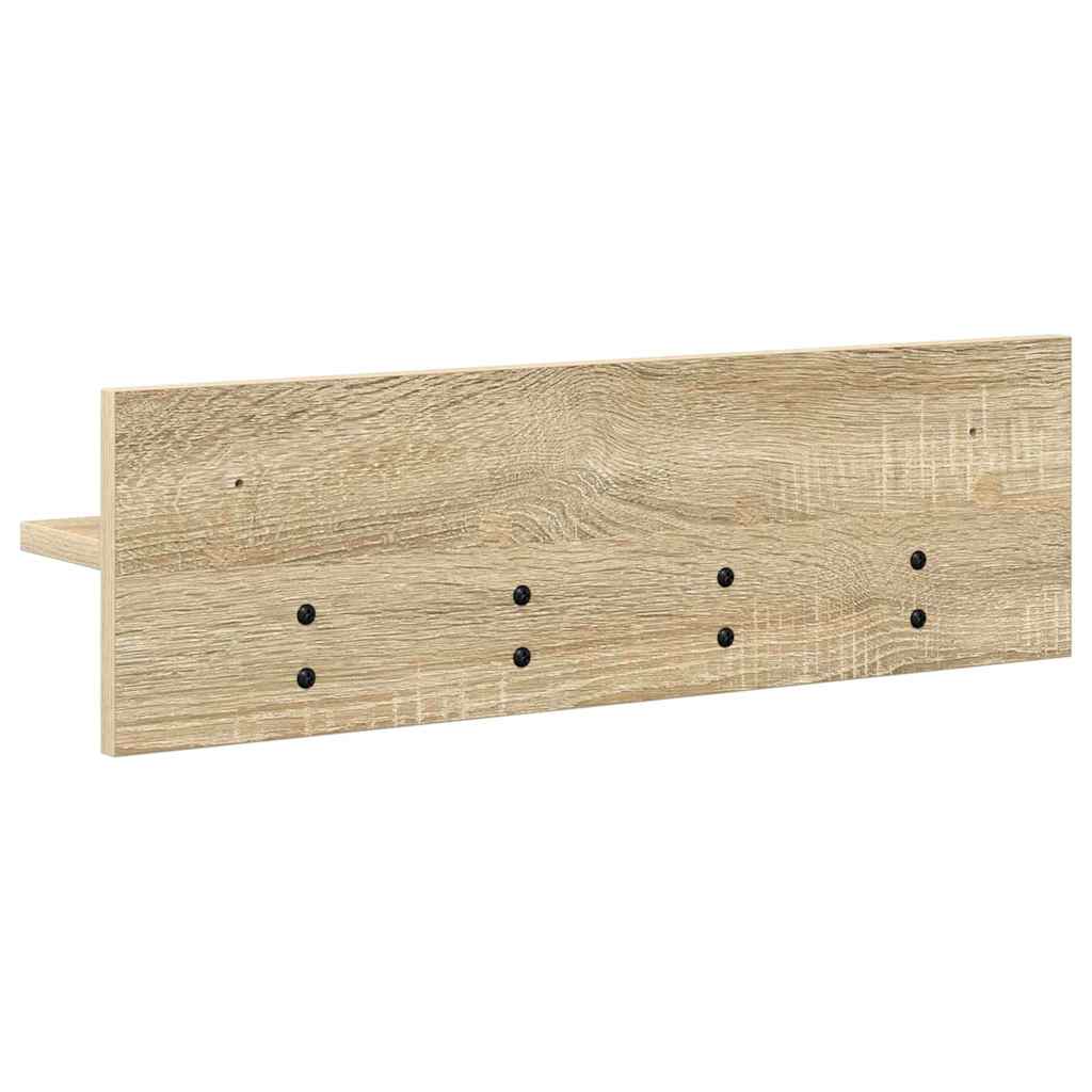 Porte-manteau mural avec étagère Chêne sonoma 60 x 10.5 x 18 cm - XIOS