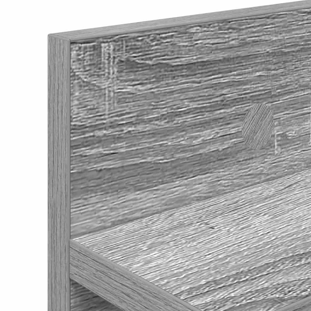 Porte-manteau mural avec étagère Sonoma gris 80 x 10.5 x 18 cm