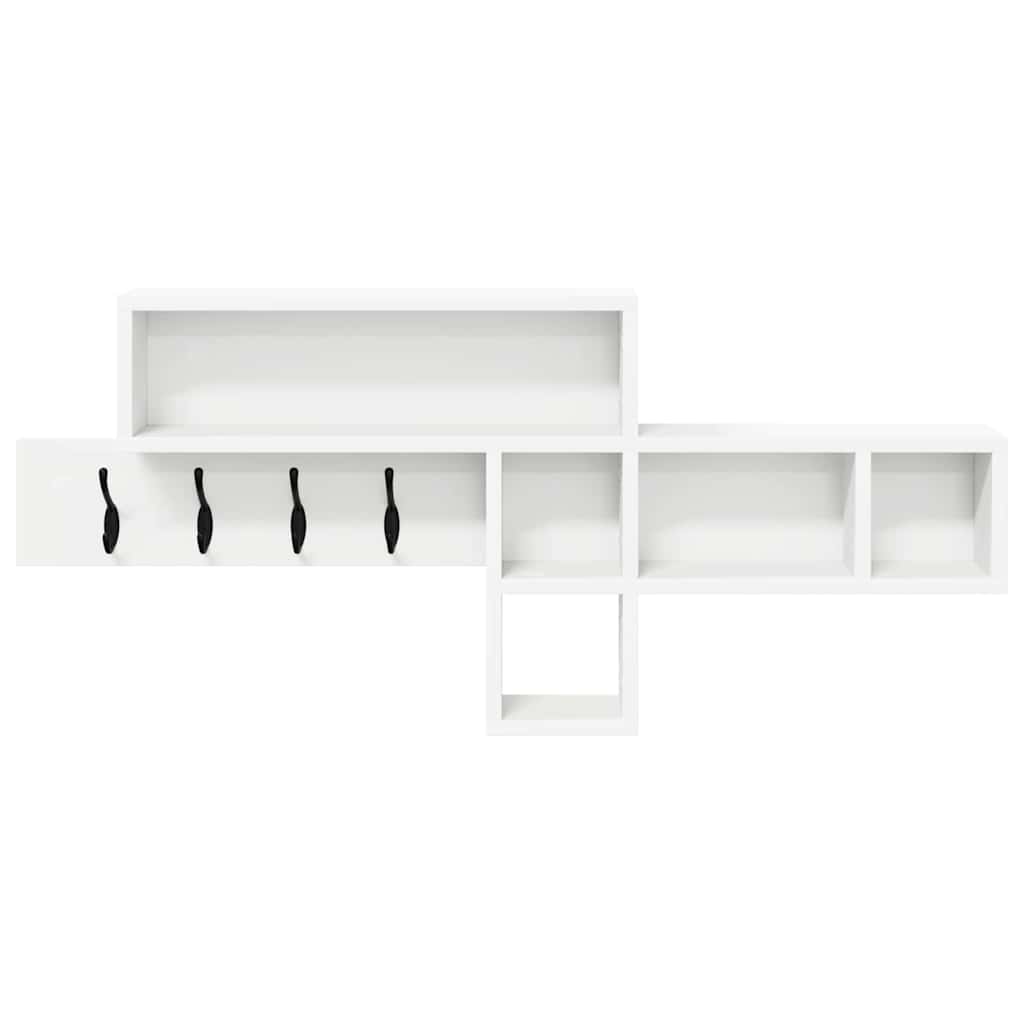 Porte-manteau mural Blanc 100 x 12 x 43,5 cm Bois d'ingénierie