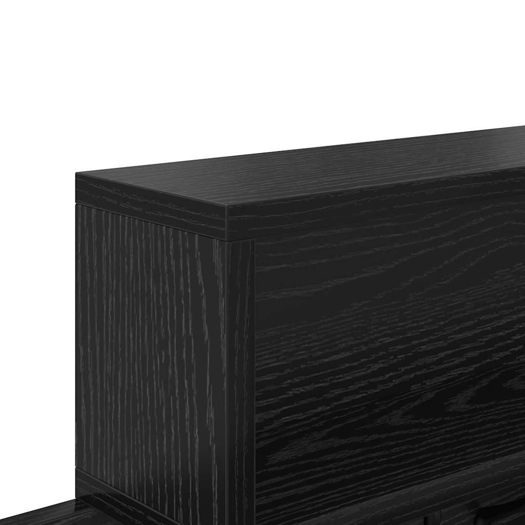 Porte-manteau mural avec étagère Chêne noir 100 x 12 x 43,5 cm - XIOS