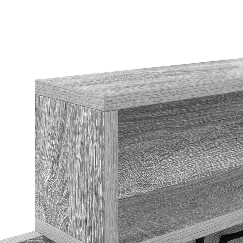 Porte-manteau mural avec étagère Sonoma gris 100 x 12 x 43,5 cm