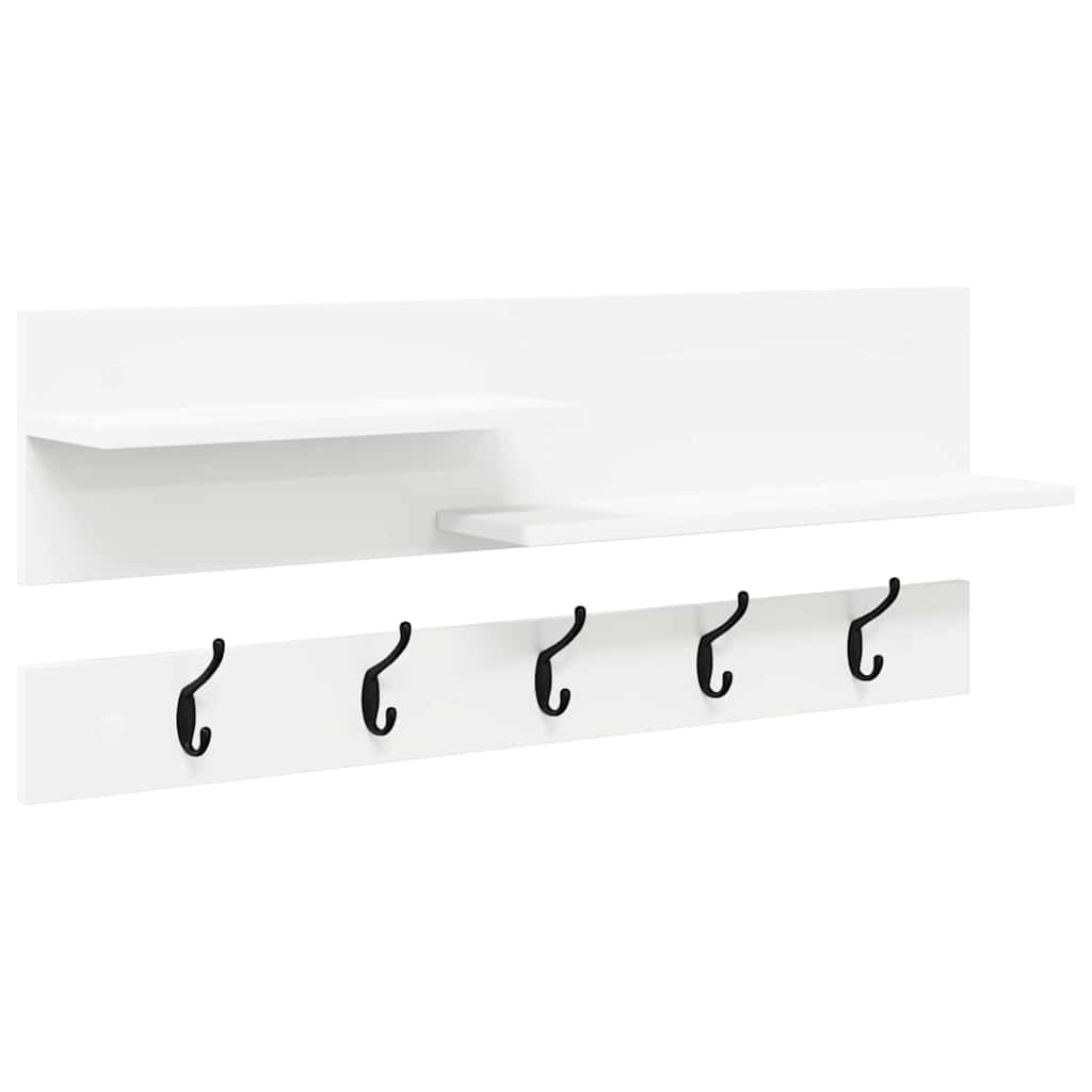 Porte-manteau mural Blanc 90 x 15 x 36 cm Bois d'ingénierie