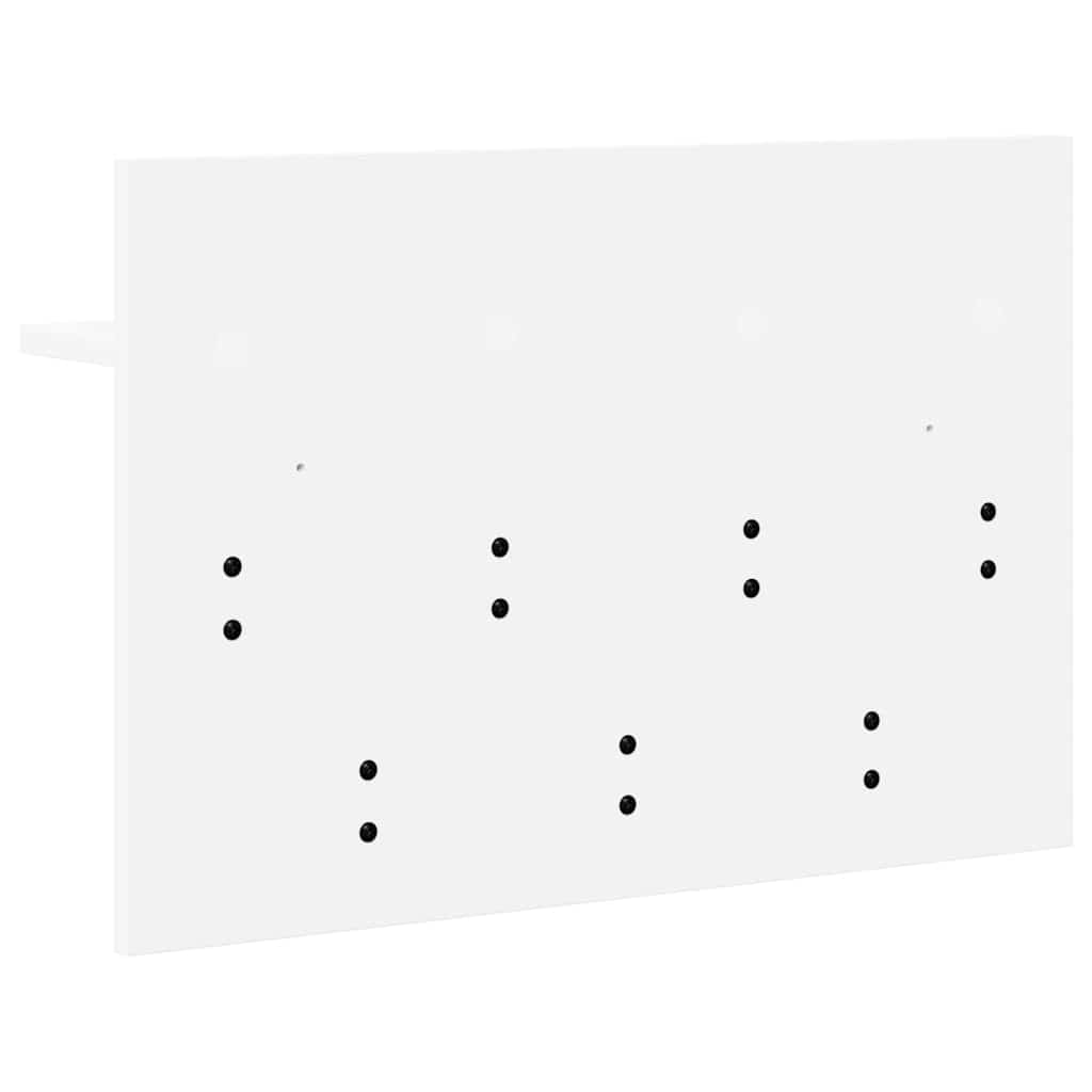 Porte-manteau mural Blanc 60 x 40 x 12 cm Bois d'ingénierie