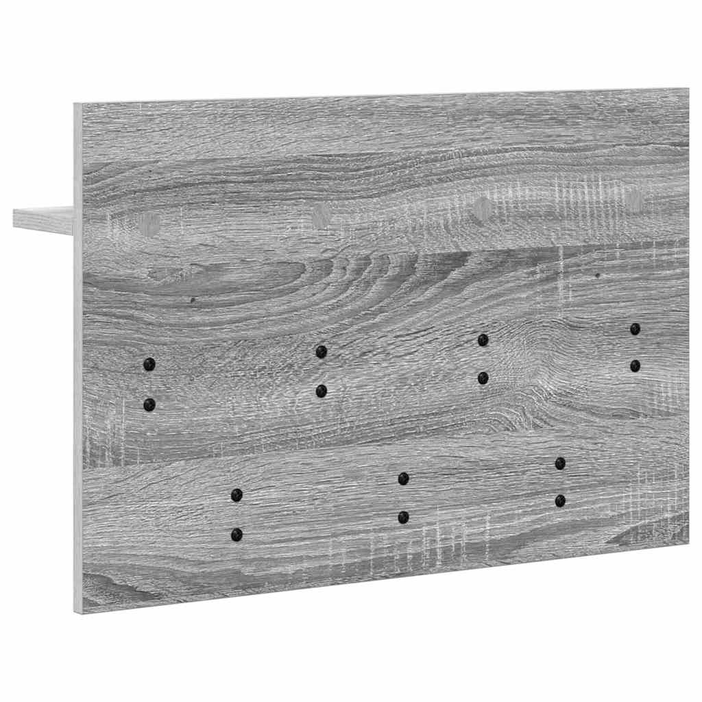 Porte-manteau mural avec étagère Sonoma gris 60 x 40 x 12 cm - XIOS