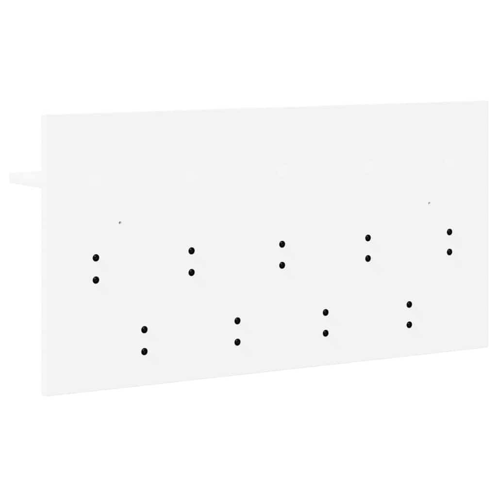 Porte-manteau mural Blanc 80 x 40 x 12 cm Bois d'ingénierie