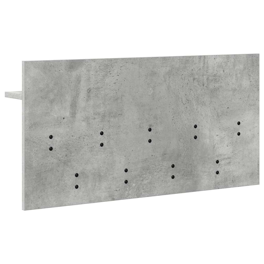 Porte-manteau mural avec étagère Gris béton 80 x 40 x 12 cm - XIOS