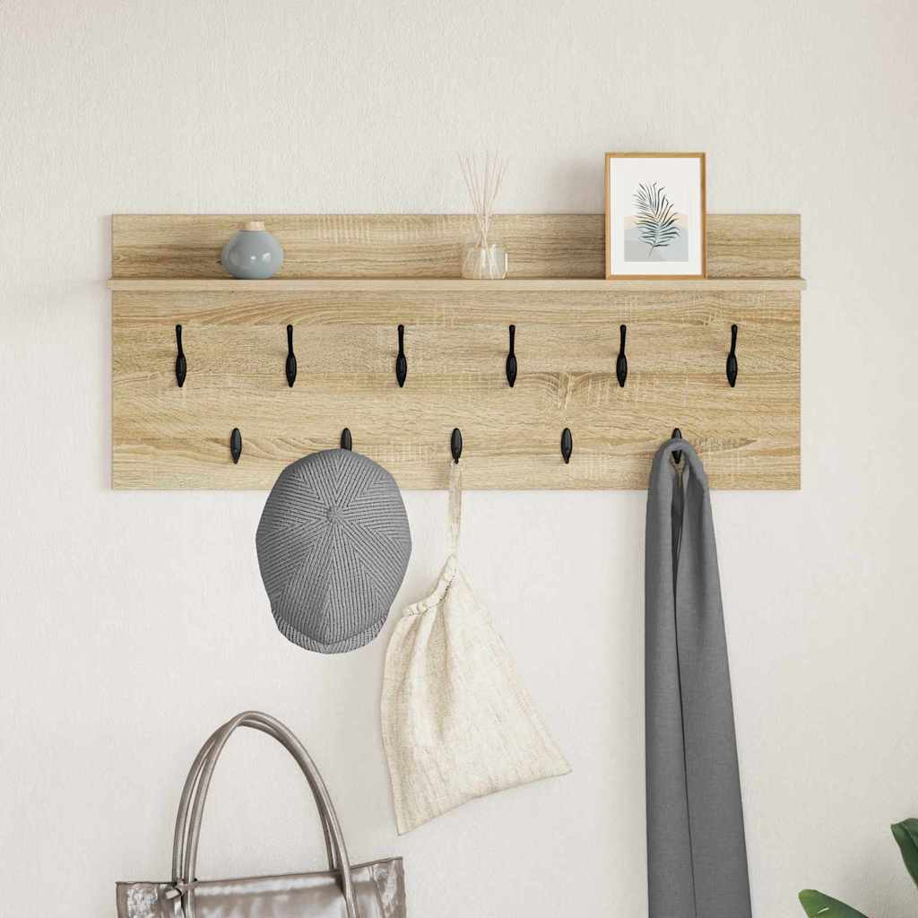Porte-manteau mural Montage mural Chêne Sonoma 100 x 40 x 12 cm - XIOS