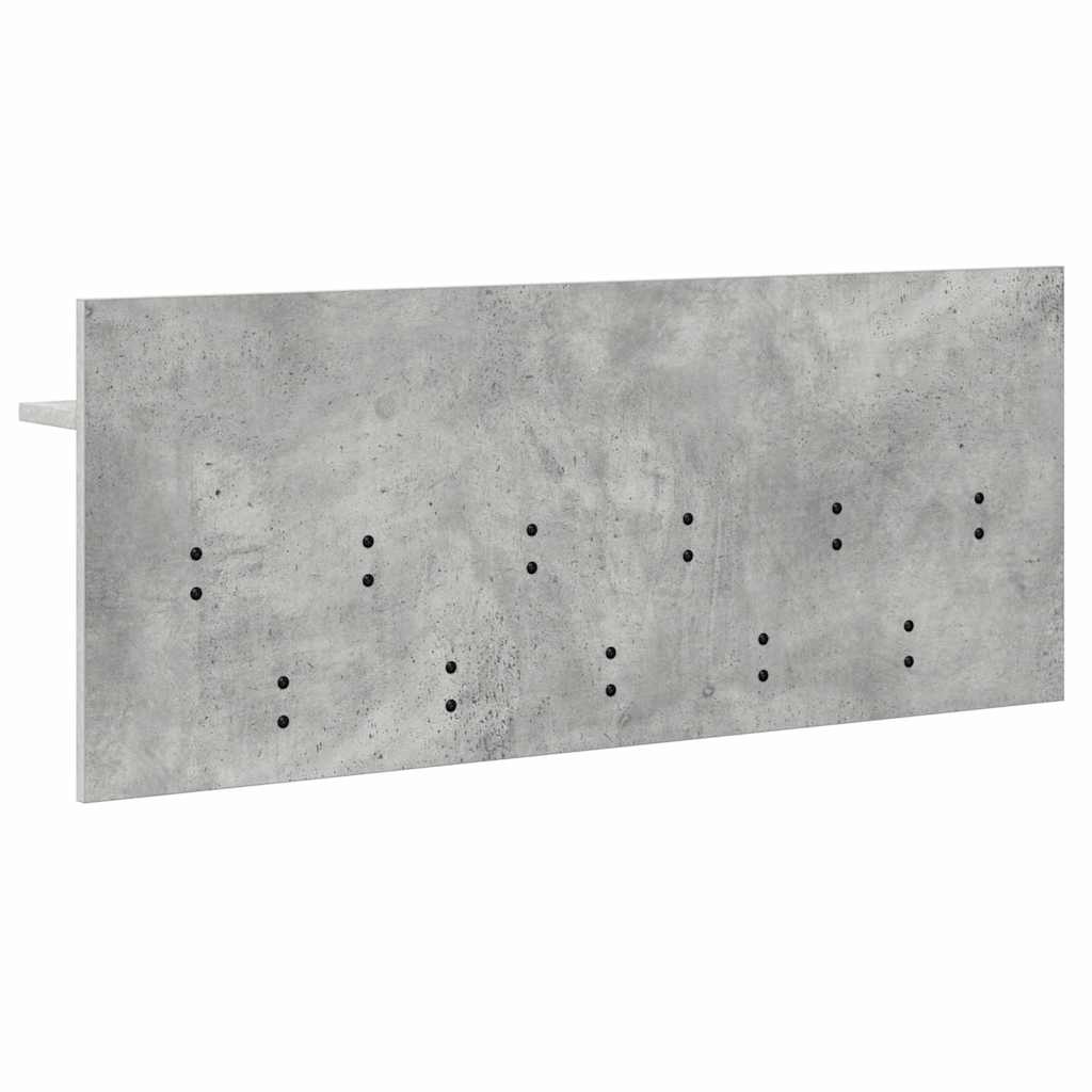 Porte-manteau mural avec étagère Gris béton Bois d'ingénierie - XIOS