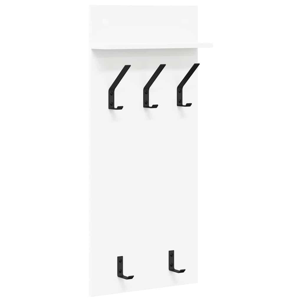 Porte-manteau mural Blanc 90 x 40 x 10 cm Bois d'ingénierie