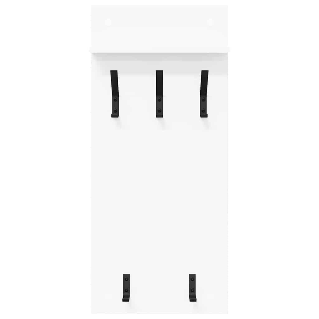 Porte-manteau mural Blanc 90 x 40 x 10 cm Bois d'ingénierie