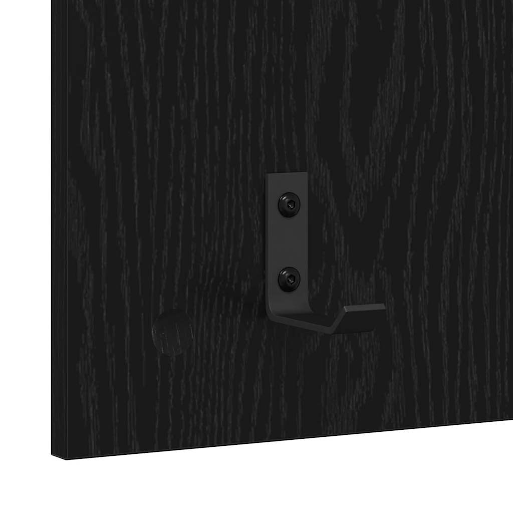 Porte-manteau mural Montage mural Chêne noir 40 x 10 x 90 cm - XIOS
