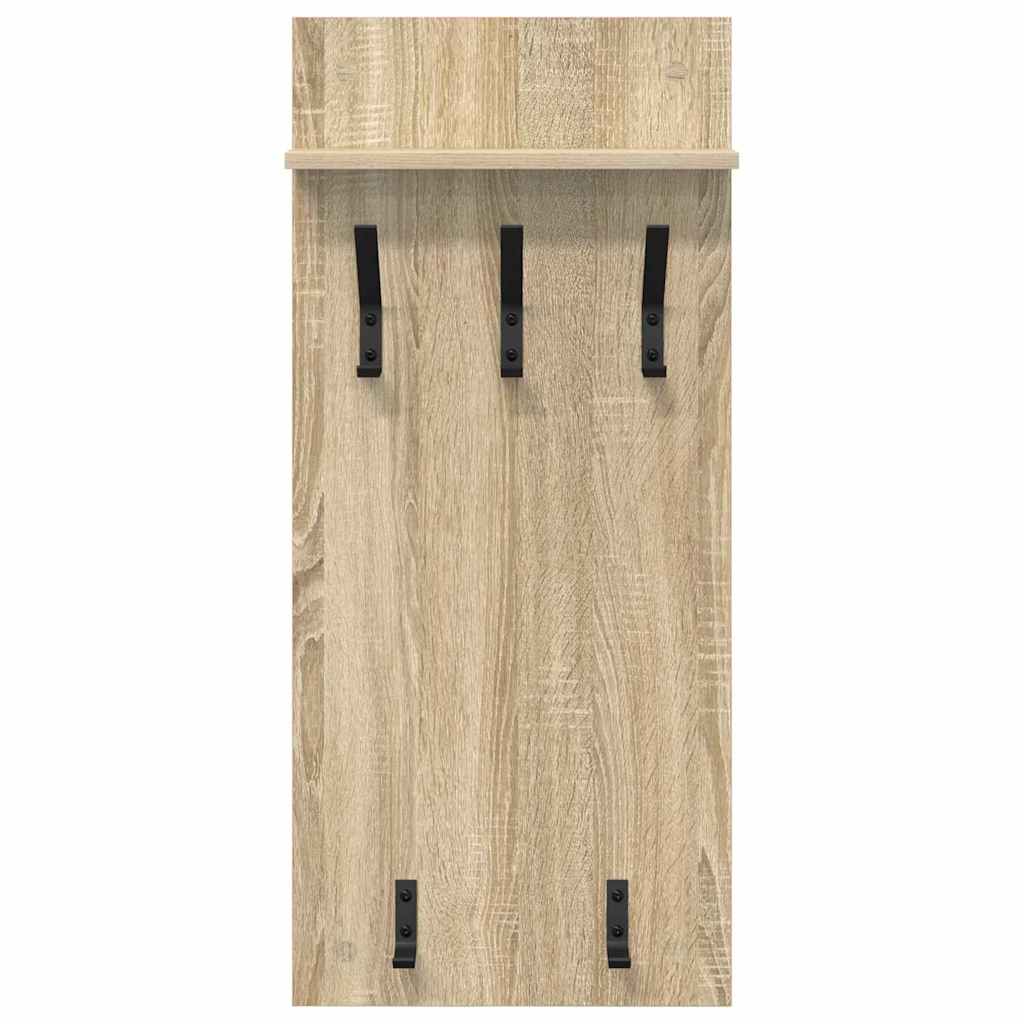 Porte-manteau mural avec étagère Chêne Sonoma 40 x 10 x 90 cm - XIOS