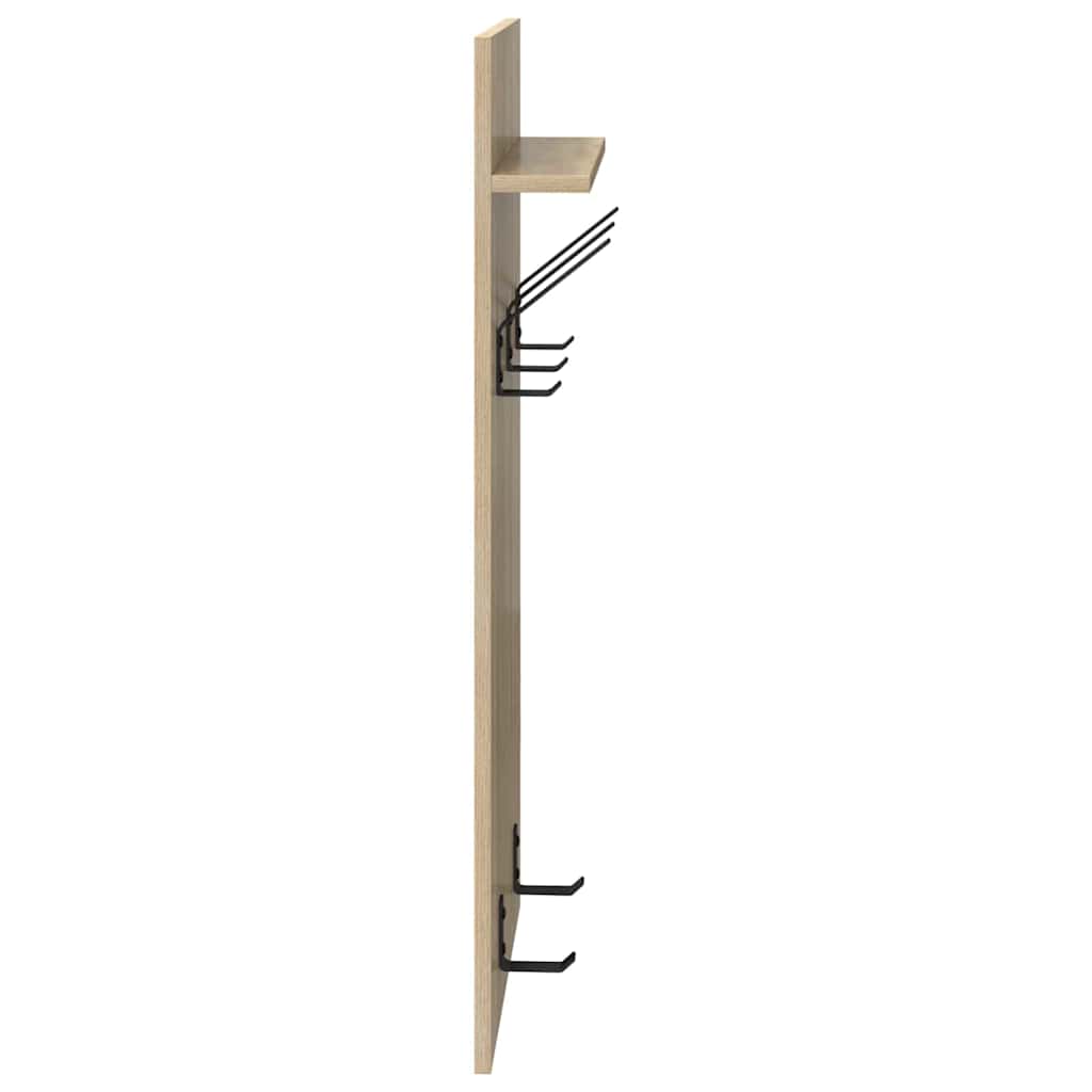 Porte-manteau mural avec étagère Chêne Sonoma 40 x 10 x 90 cm - XIOS