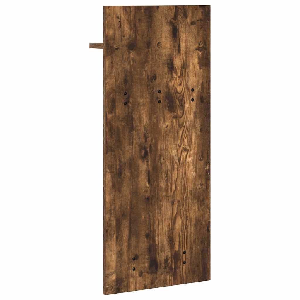 Porte-manteau mural avec étagère Chêne fumé 90 x 40 x 10 cm - XIOS