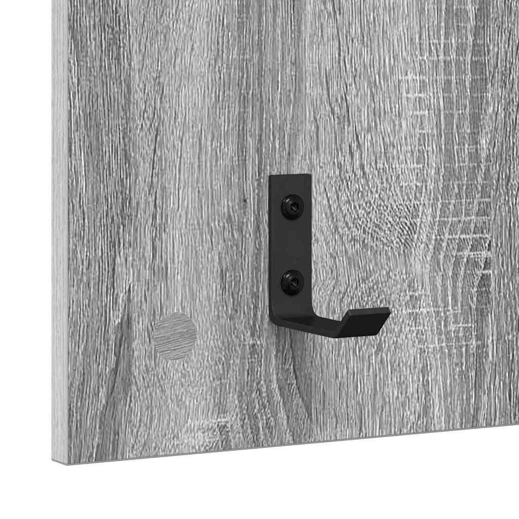 Porte-manteau mural avec étagère Sonoma gris 90 x 40 x 10 cm - XIOS