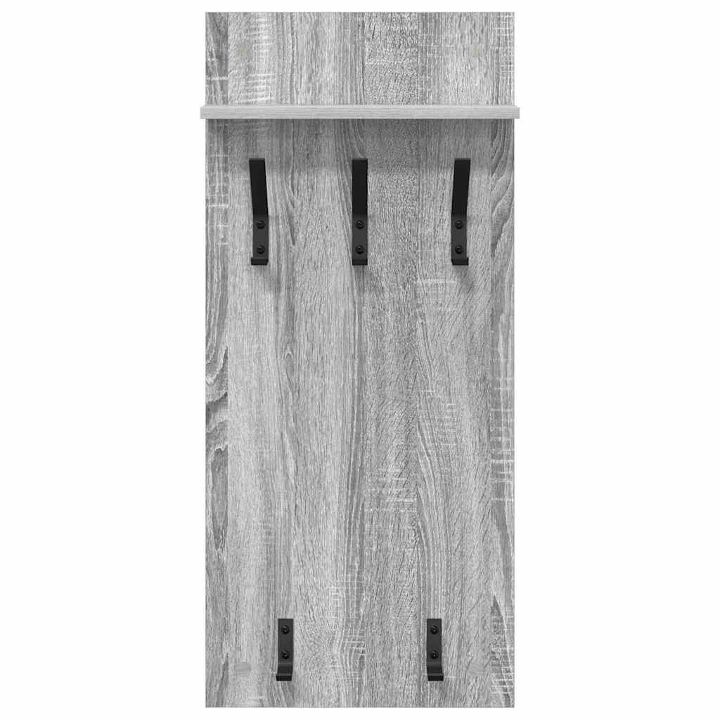 Porte-manteau mural avec étagère Sonoma gris 90 x 40 x 10 cm - XIOS