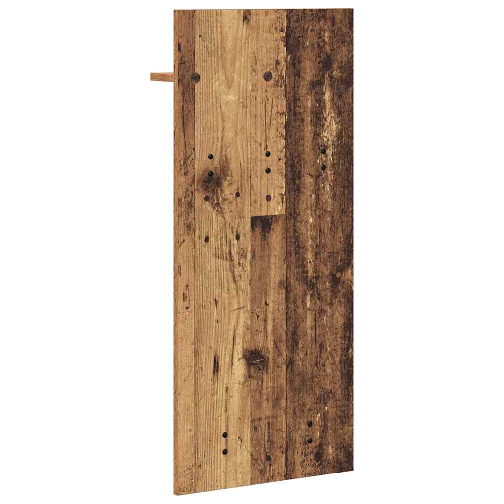 Porte-manteau mural avec étagère Bois ancien 90 x 40 x 10 cm - XIOS