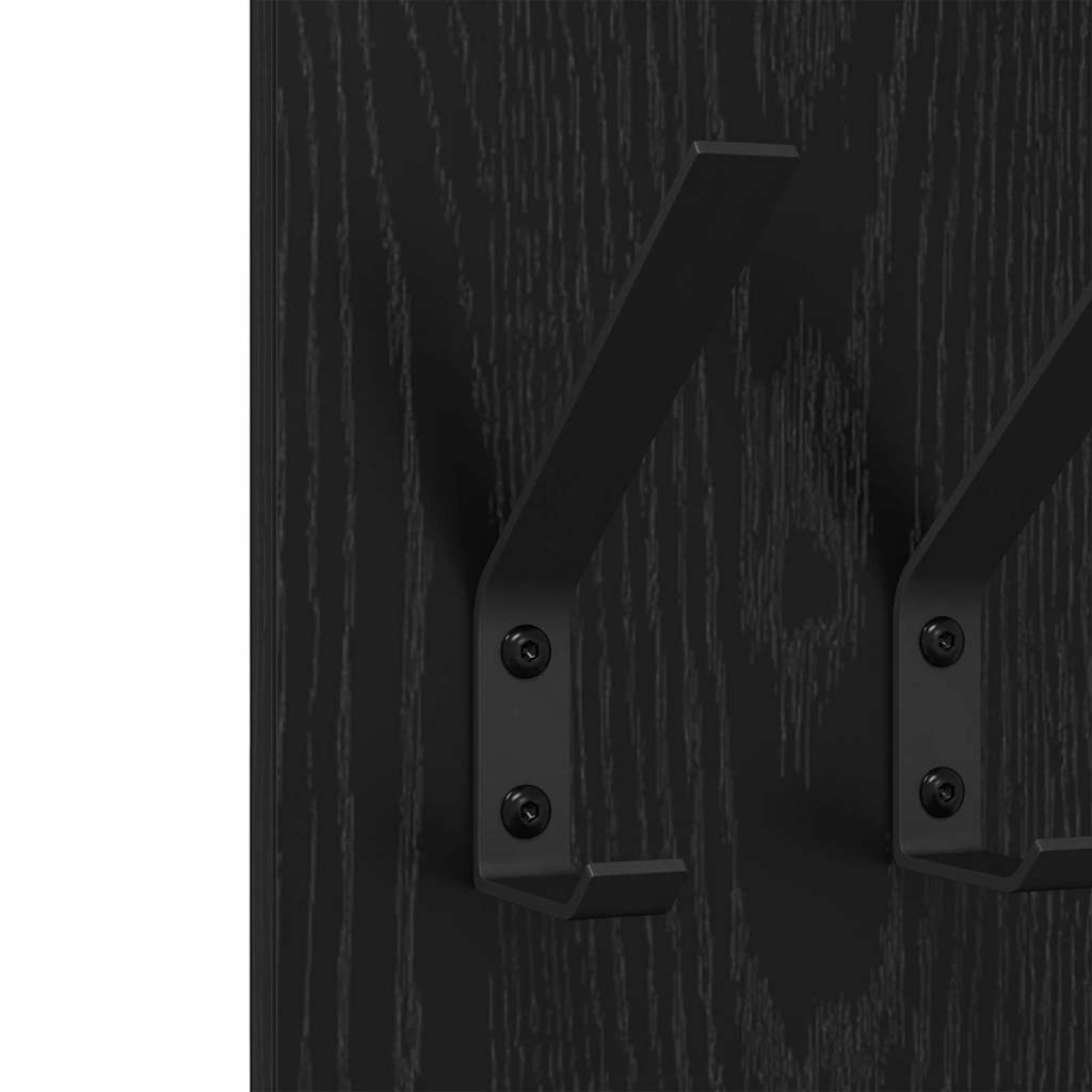 Porte-manteau mural Montage mural Chêne noir 20 x 1.5 x 100 cm - XIOS