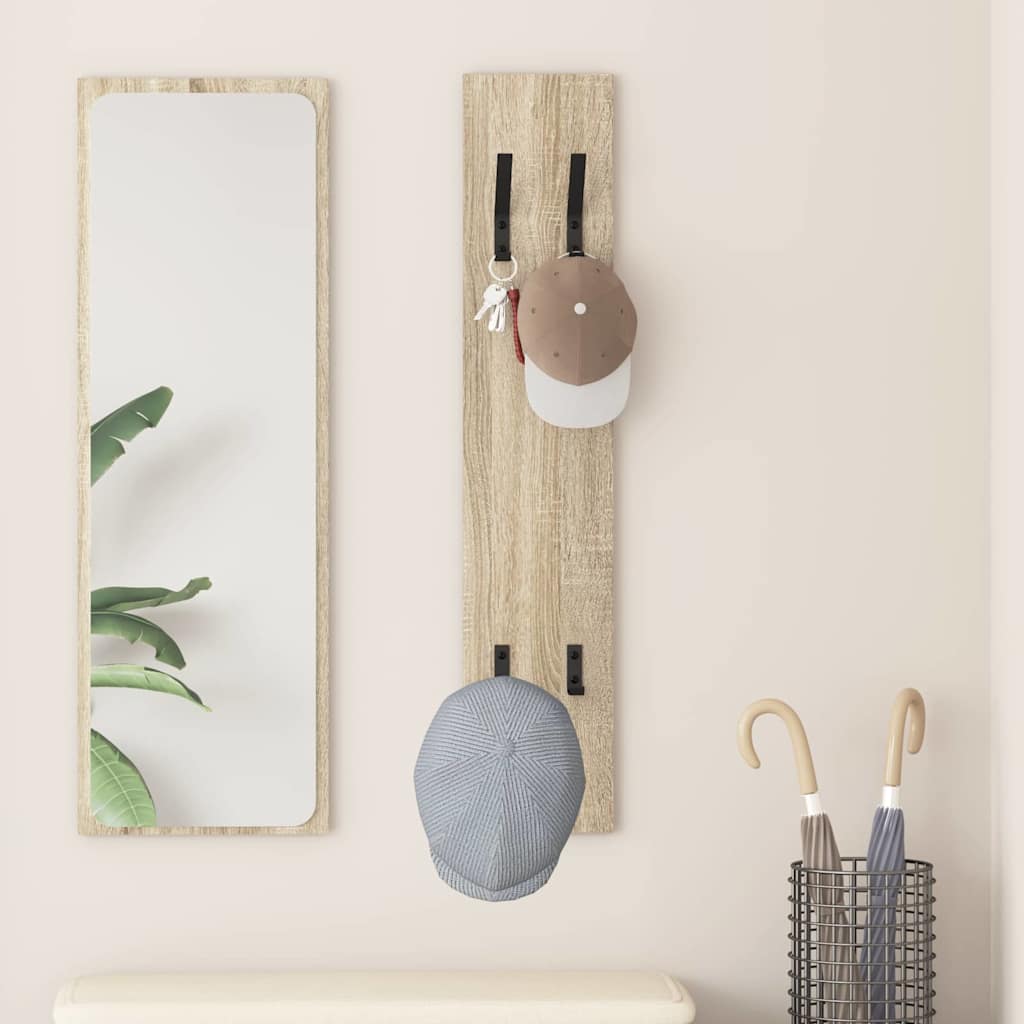 Porte-manteau mural Chêne sonoma 20 x 1.5 x 100 cm - XIOS