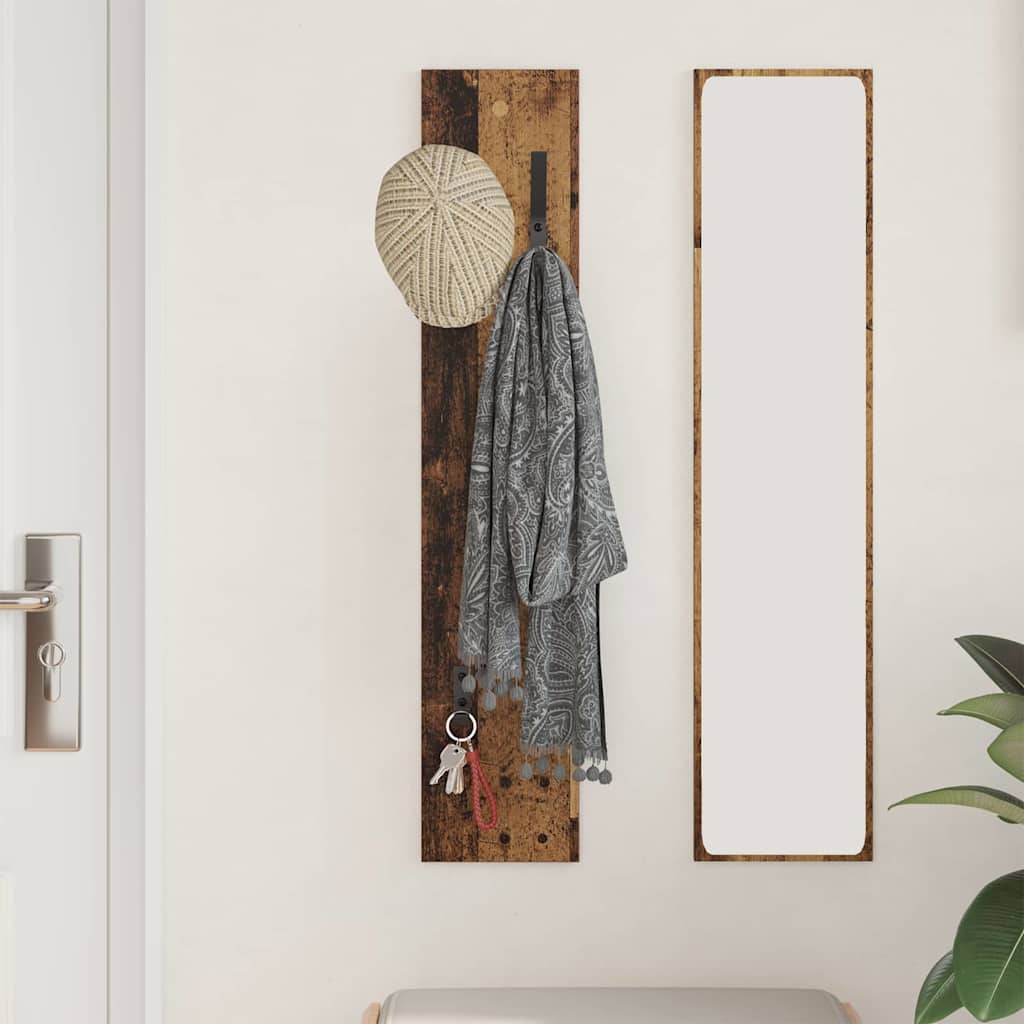 Porte-manteau mural Montage mural Bois ancien 20 x 1.5 x 100 cm - XIOS