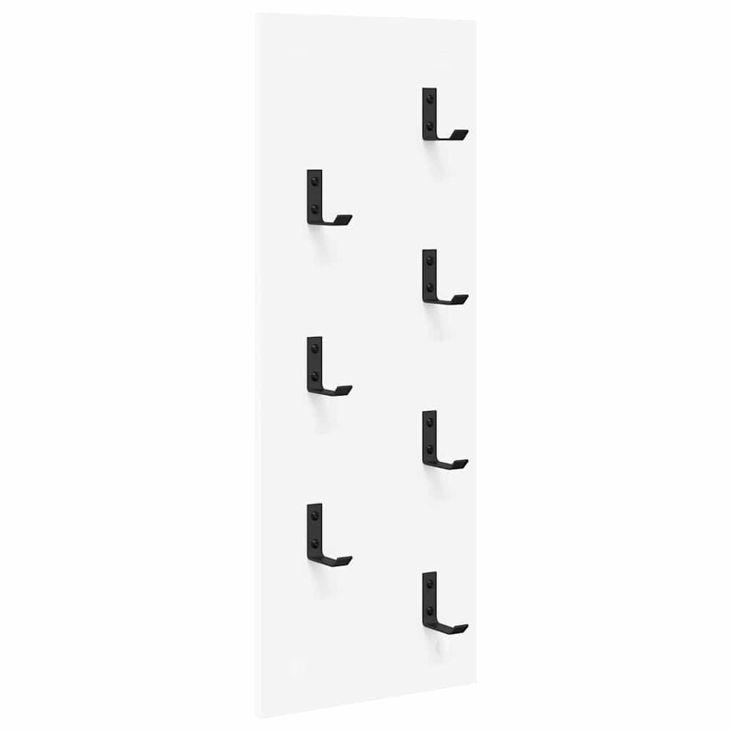 Porte-manteau mural Blanc 30 x 1.5 x 80 cm Bois d'ingénierie - XIOS