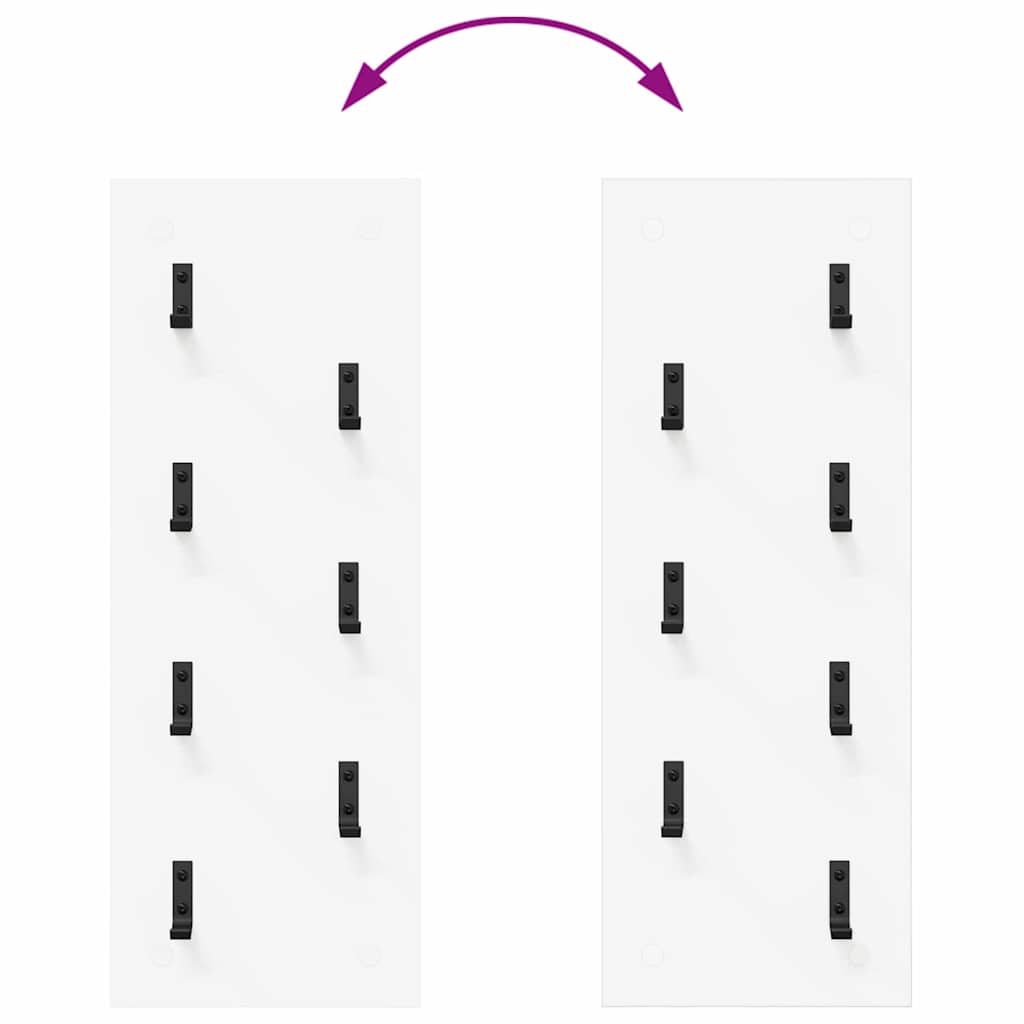 Porte-manteau mural Blanc 30 x 1.5 x 80 cm Bois d'ingénierie - XIOS