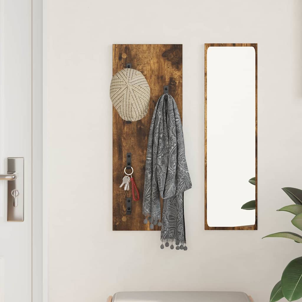 Porte-manteau mural Montage mural Chêne fumé 30 x 1.5 x 80 cm - XIOS